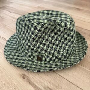 Peter Grimm Fedora Green plaid hat unisex Size S/M